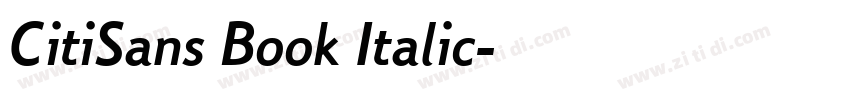 CitiSans Book Italic字体转换